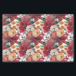 Amaryllis and Chrysanthemums Floral Pattern Tissue Paper<br><div class="desc">This botanical tissue paper adds a floral accent to your personal,  birthday and holiday gifts. It features a floral pattern of amaryllis,  ranunculus,  anemones and chrysanthemums. This floral,  moody tissue paper is perfect for any occasion. Matching items are available.</div>