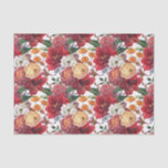 Amaryllis and Chrysanthemums Floral Pattern Tissue Paper<br><div class="desc">This botanical tissue paper adds a floral accent to your personal,  birthday and holiday gifts. It features a floral pattern of amaryllis,  ranunculus,  anemones and chrysanthemums. This floral,  moody tissue paper is perfect for any occasion. Matching items are available.</div>