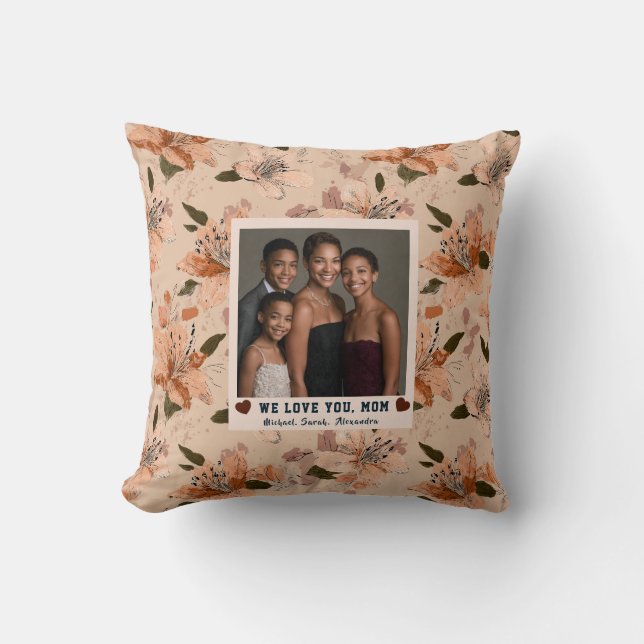 Amaryllis Best Mama Ever Housewarming Boho Cushion (Front)
