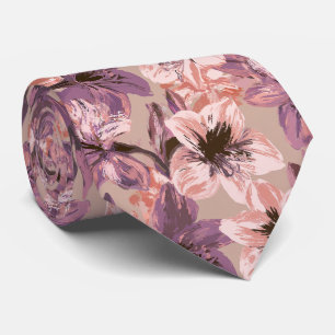 Amaryllis Floral Anniversary Business Suit Tie
