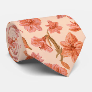 Amaryllis Floral Bride Father Tropical Wedding Tie