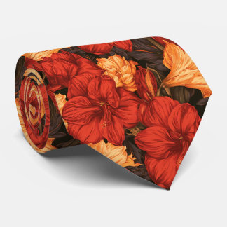 Amaryllis Floral Businessman Floral Wedding Tie