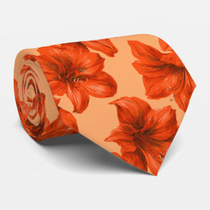 Amaryllis Floral Groomsmen Destination Wedding Tie