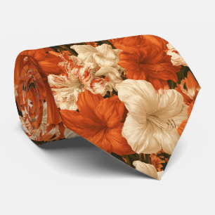 Amaryllis Floral Uncle Vintage Wedding Tie