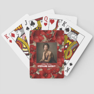 Amaryllis Flower 40Th Birthday Present Playing Cards