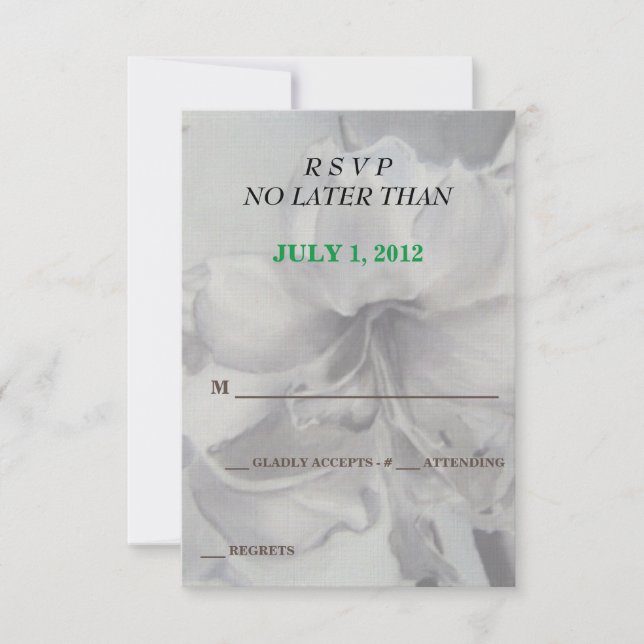 AMARYLLIS FLOWER CUSTOMIZABLE RSVP CARDS (Front)