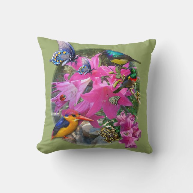 Amaryllis-flower Garden meeting Cushion (Front)