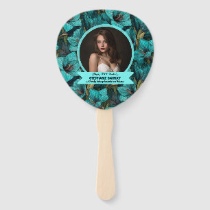 Amaryllis Inspired Milestone Birthday Gift  Hand Fan