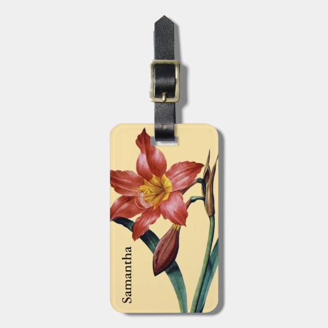 Amaryllis Luggage Tag (Front Vertical)