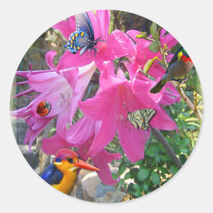 Amaryllis Party Classic Round Sticker