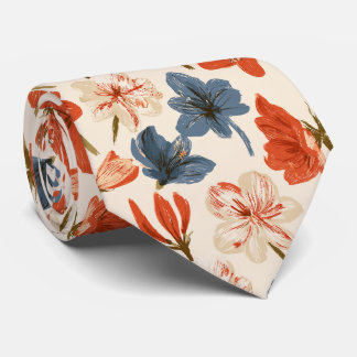 Amaryllis Pattern Engagement Graduation Tie