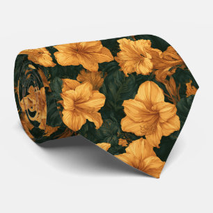 Amaryllis Pattern Husband Outdoor Wedding Tie