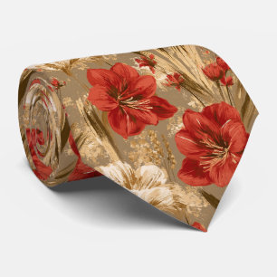 Amaryllis Pattern Menswear Lakeside Wedding Tie