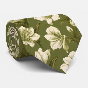 Amaryllis Pattern Uncle Wedding Tie