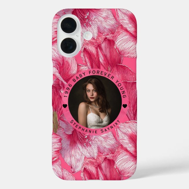 Amaryllis Petal Milestone Birthday Beautiful Case-Mate iPhone Case (Back)