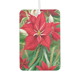 Amaryllis Poinsettia Hybrid AI Art  Car Air Freshener