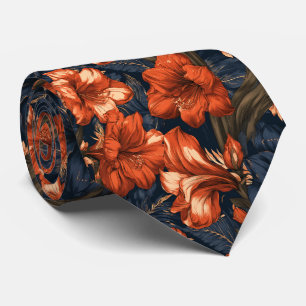 Amaryllis Print Brother Budget Wedding Tie