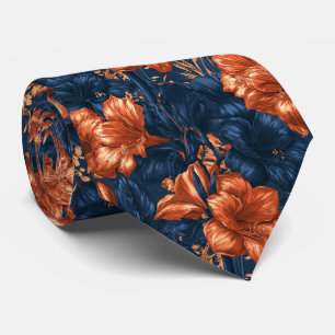 Amaryllis Print Businessman Spring Wedding Tie