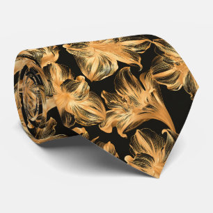 Amaryllis Print Father Day Autumn Wedding Tie