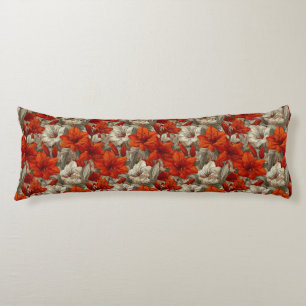 Amaryllis Print French Country Tropical Bed Body Cushion