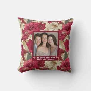 Amaryllis Proud Mother Mum Room Decor Botanical Cushion
