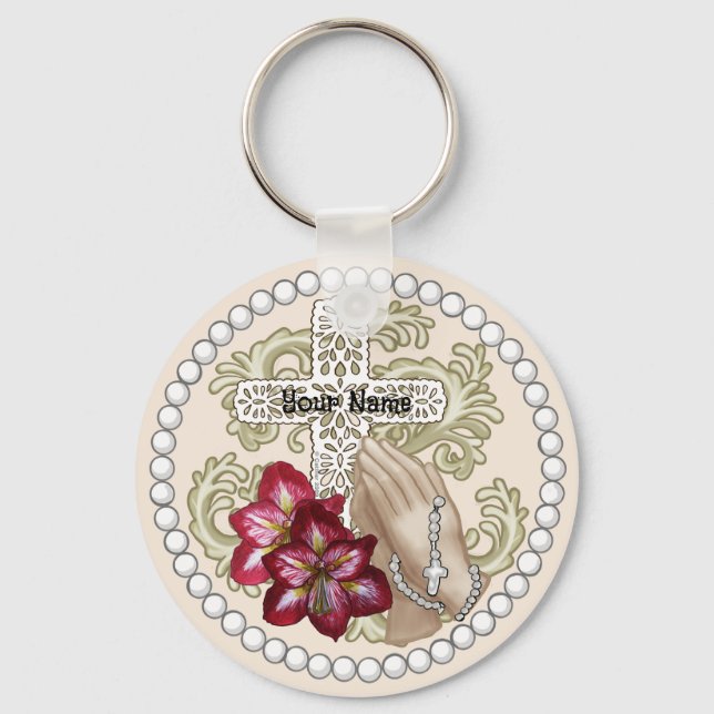 Amaryllis Rosary   Key Ring (Front)
