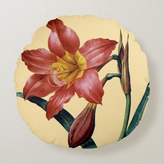 Amaryllis Round Cushion (Front)