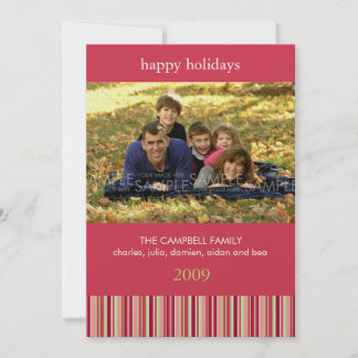 Amaryllis Stripes :: Christmas Photo Card / Invite
