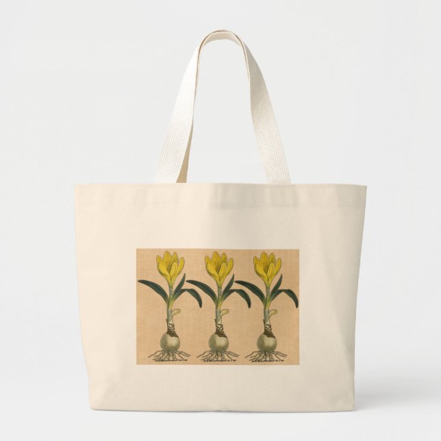 Amaryllis Tulip Botanical Garden Flower Large Tote Bag (Front)