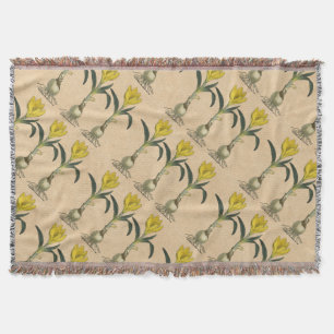 Amaryllis Tulip Botanical Garden Flower Throw Blanket