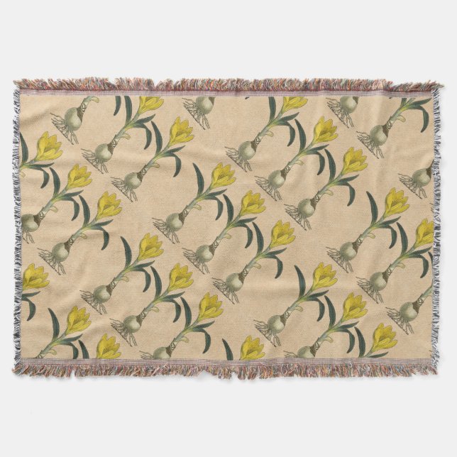 Amaryllis Tulip Botanical Garden Flower Throw Blanket (Front)