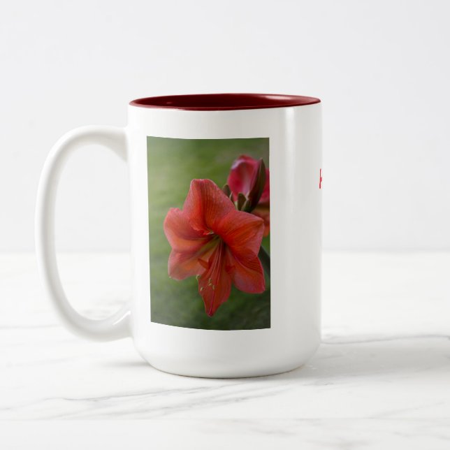 Amaryllis Two-Tone Coffee Mug (Left)