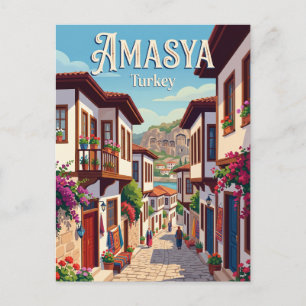 Amasya Old Town Alley Turkey Postcard