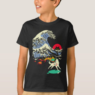 Amaterasu Sun God Wolf The Great Wave Video Game 3 T-Shirt