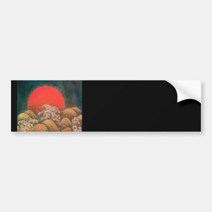 AMATERASU , SUN GODDESS ,red black brown Bumper Sticker