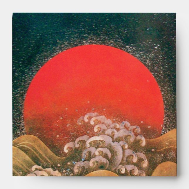 AMATERASU , SUN GODDESS ,red black brown Envelopes (Front)