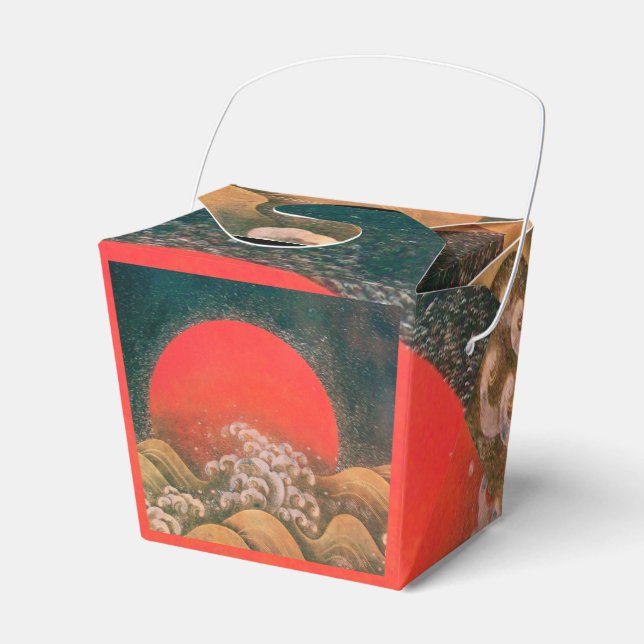 AMATERASU SUN GODDESS Red Black Brown Favour Box (Front Side)