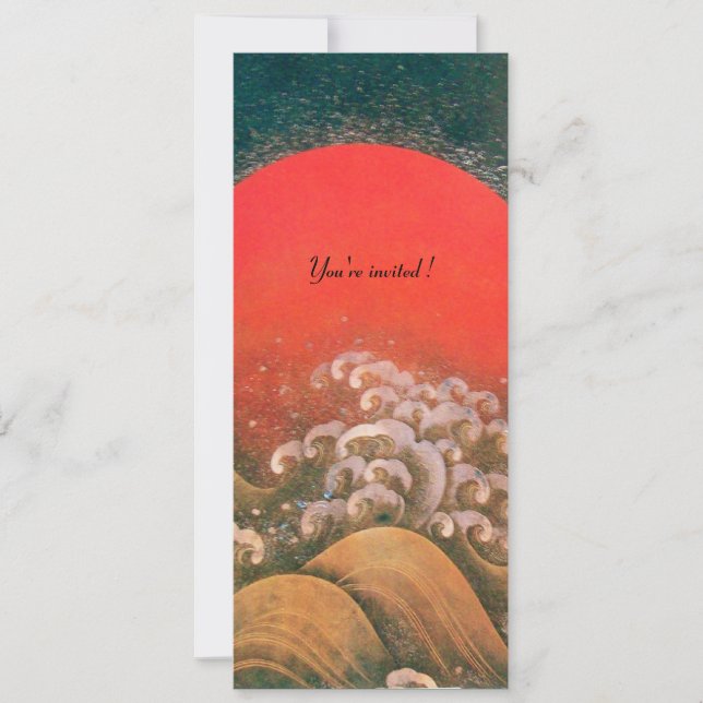 AMATERASU , SUN GODDESS ,red black brown Invitation (Front)