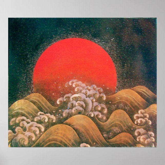 AMATERASU , SUN GODDESS ,red black brown Poster (Front)