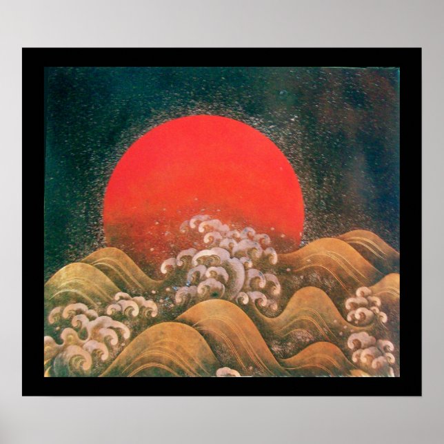 AMATERASU , SUN GODDESS ,red black brown Poster (Front)