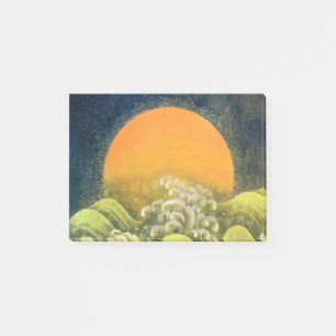 AMATERASU SUN GODDESS Yellow Black Brown Post-it Notes