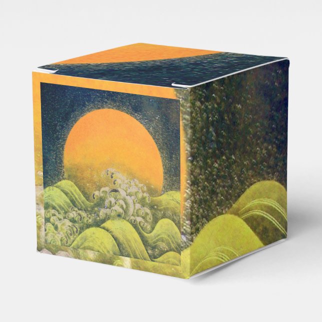 AMATERASU SUN GODDESS Yellow Black Green Favour Box (Front Side)