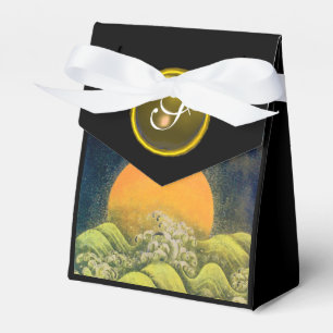 AMATERASU SUN GODDESS,YELLOW GEM MONOGRAM Black Favour Box