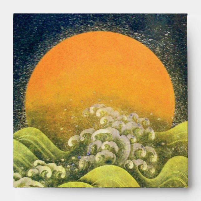AMATERASU , SUN GODDESS ,yellow green black Envelopes (Front)