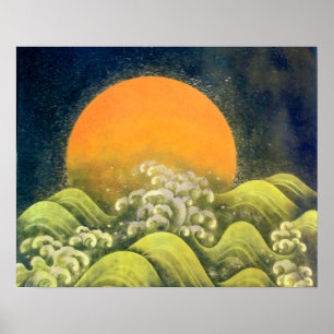 AMATERASU , SUN GODDESS ,yellow green black Poster