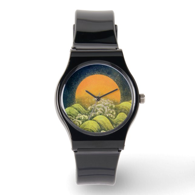 AMATERASU SUN GODDESS yellow green brown black Watch (Front)