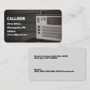 Amateur Ham Radio Business Card