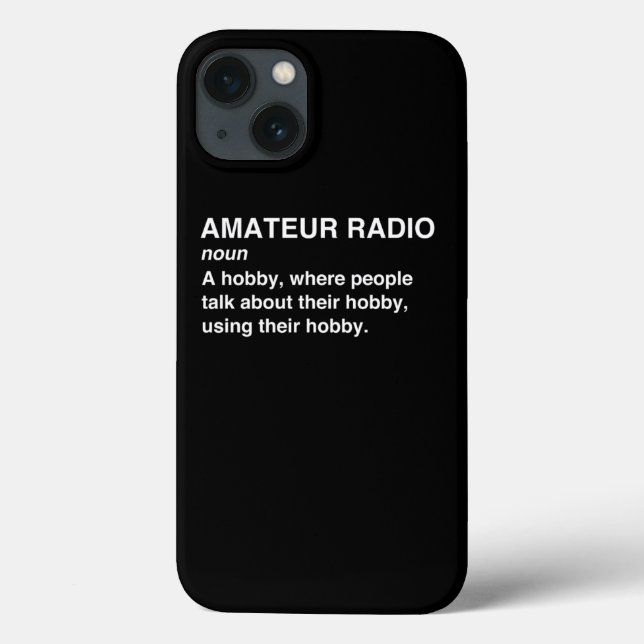 Amateur Ham Radio Definition Cb Radio Geek Cw Oper Case-Mate iPhone Case (Back)