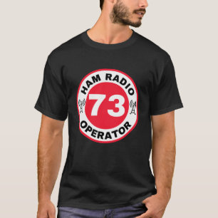 Amateur Ham Radio Operator 73 Tshirt Red