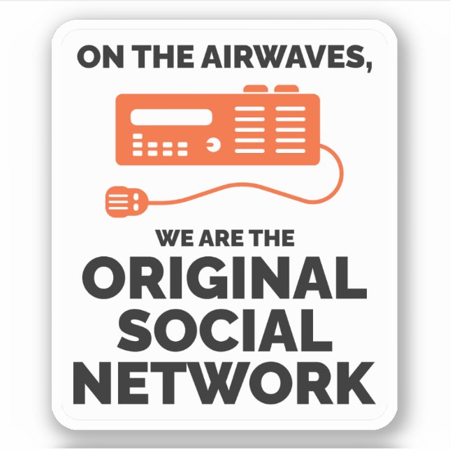Amateur Ham Radio Operator Original Social Network (Front)